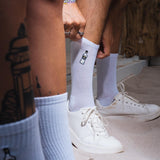 Mangaroca Batida de Côco | Embroidered organic cotton socks