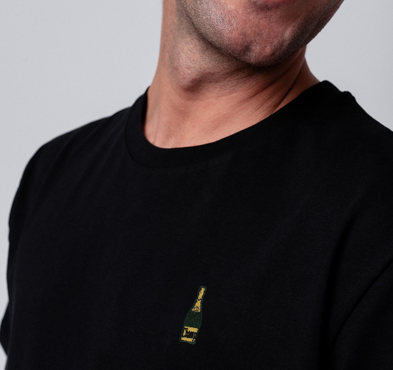 Champagner | Besticktes Bio Baumwoll Unisex T-Shirt