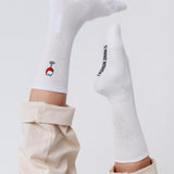 Glass of red wine | Embroidered organic cotton socks