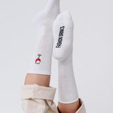 Glass of red wine | Embroidered organic cotton socks