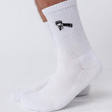 Screen carrier | Embroidered organic cotton socks