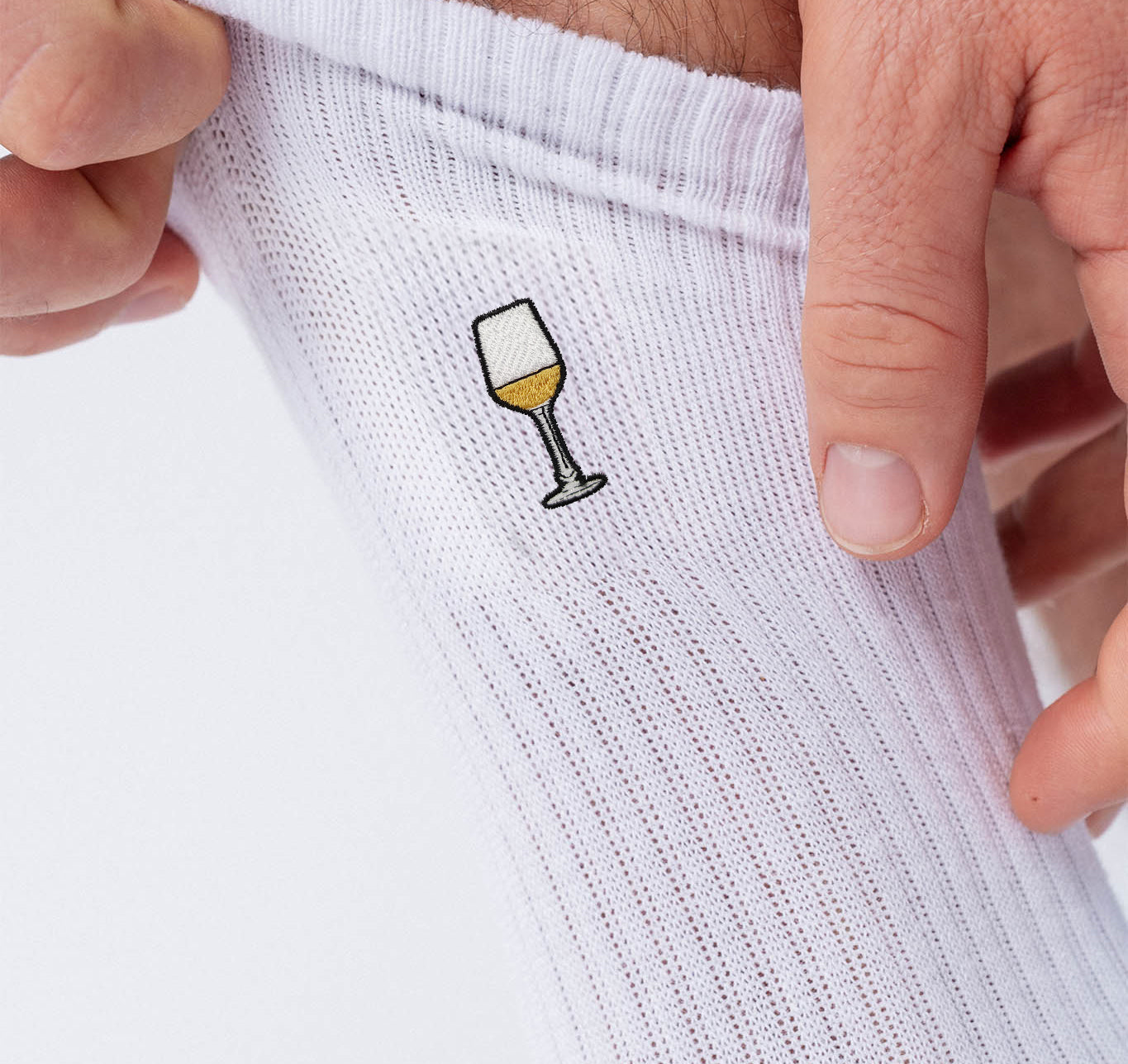 White wine | Embroidered organic cotton socks