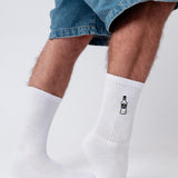 Mangaroca Batida de Côco | Embroidered organic cotton socks