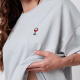 Glaserl Rotwein | Heavy Oversized Bio Baumwoll T-Shirt