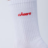 Cheers | Embroidered organic cotton socks