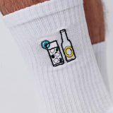 Gin & Tonic | Embroidered organic cotton socks