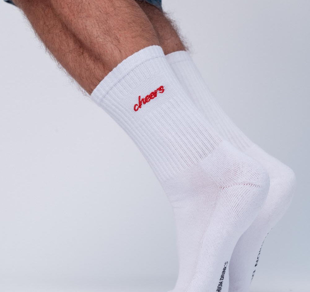 Cheers | Embroidered organic cotton socks