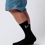 Screen carrier & tamper | Embroidered organic cotton socks