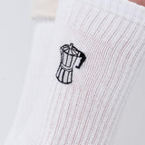 Espresso maker | Embroidered organic cotton socks