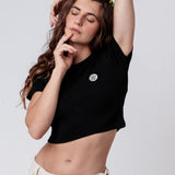 Fashion Drinks | Besticktes Bio Baumwoll Cropped T-Shirt