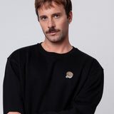 Flat White | Bestickter Bio-Baumwoll Unisex Pullover