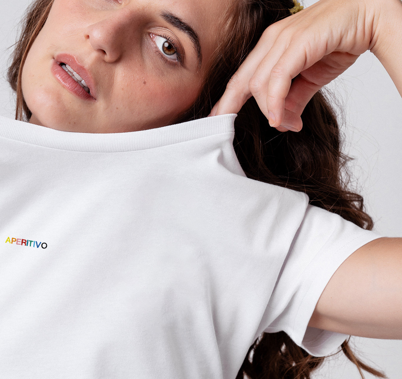 Aperitivo | Embroidered Women's Organic Cotton T-Shirt