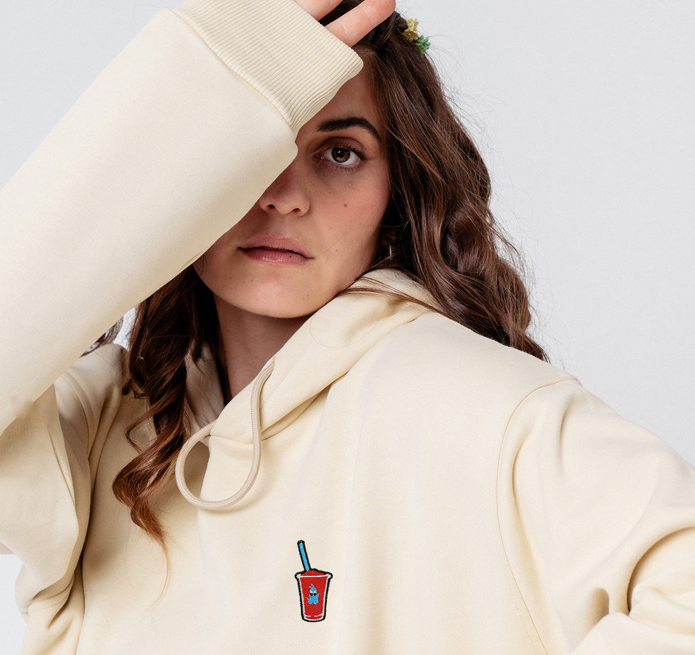 MonsterSlush | Bestickter Bio-Baumwoll Unisex Hoodie