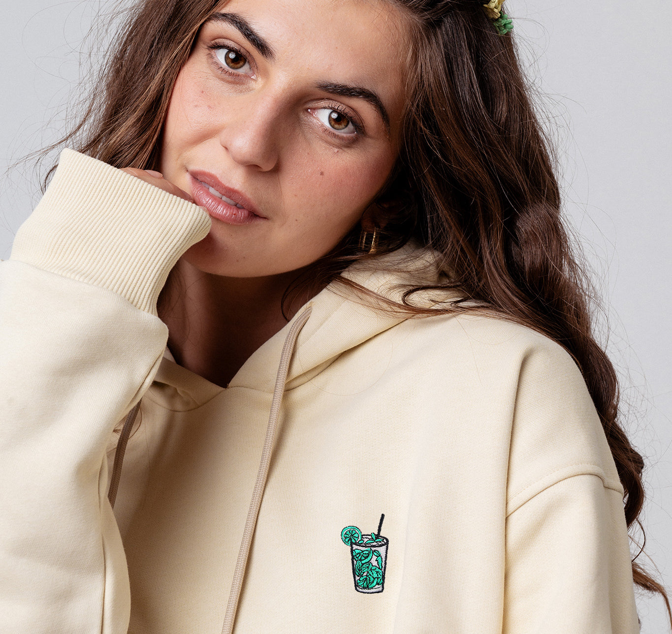 Mojito | Bestickter Bio-Baumwoll Unisex Hoodie