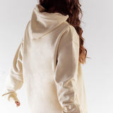 Champagner | Bestickter Bio-Baumwoll Unisex Hoodie