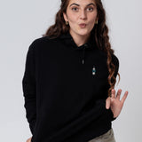 Luft |  Bestickter Bio Baumwoll Unisex Hoodie