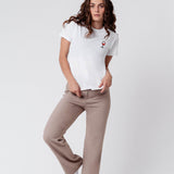 Glass of Red | Embroidered Women's Organic Cotton T-Shirt