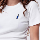 blanc 1664 | Besticktes Bio Baumwoll Cropped T-Shirt