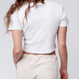 Gorbatschow | Besticktes Bio Baumwoll Cropped T-Shirt