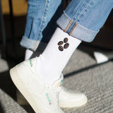 Coffee Beans | Embroidered organic cotton socks