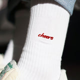 Cheers | Embroidered organic cotton socks