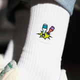 Little Knocker | Embroidered organic cotton socks