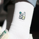 Gin & Tonic | Embroidered organic cotton socks