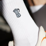 Espresso maker | Embroidered organic cotton socks