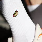 Hot Dog | Bestickte Bio Baumwoll Socken