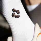 Coffee Beans | Embroidered organic cotton socks