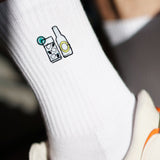 Gin & Tonic | Embroidered organic cotton socks