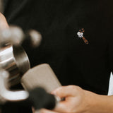 Sieve carrier Beans | Embroidered organic cotton women's T-shirt