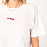 Negroni Signature | Besticktes Bio Baumwoll Cropped T-Shirt