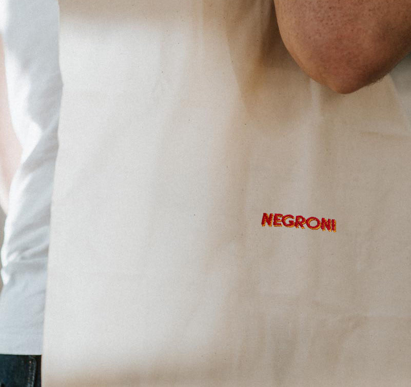 Negroni Signature | Embroidered organic cotton bag