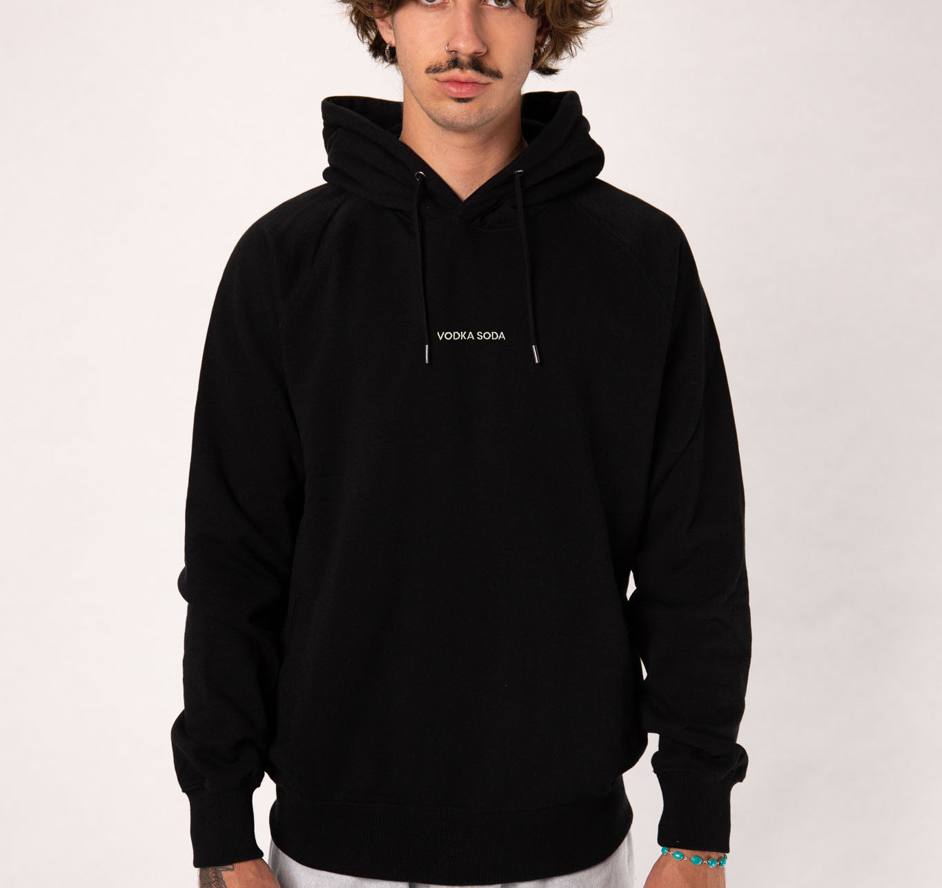Vodka Soda | Embroidered organic cotton men's hoodie