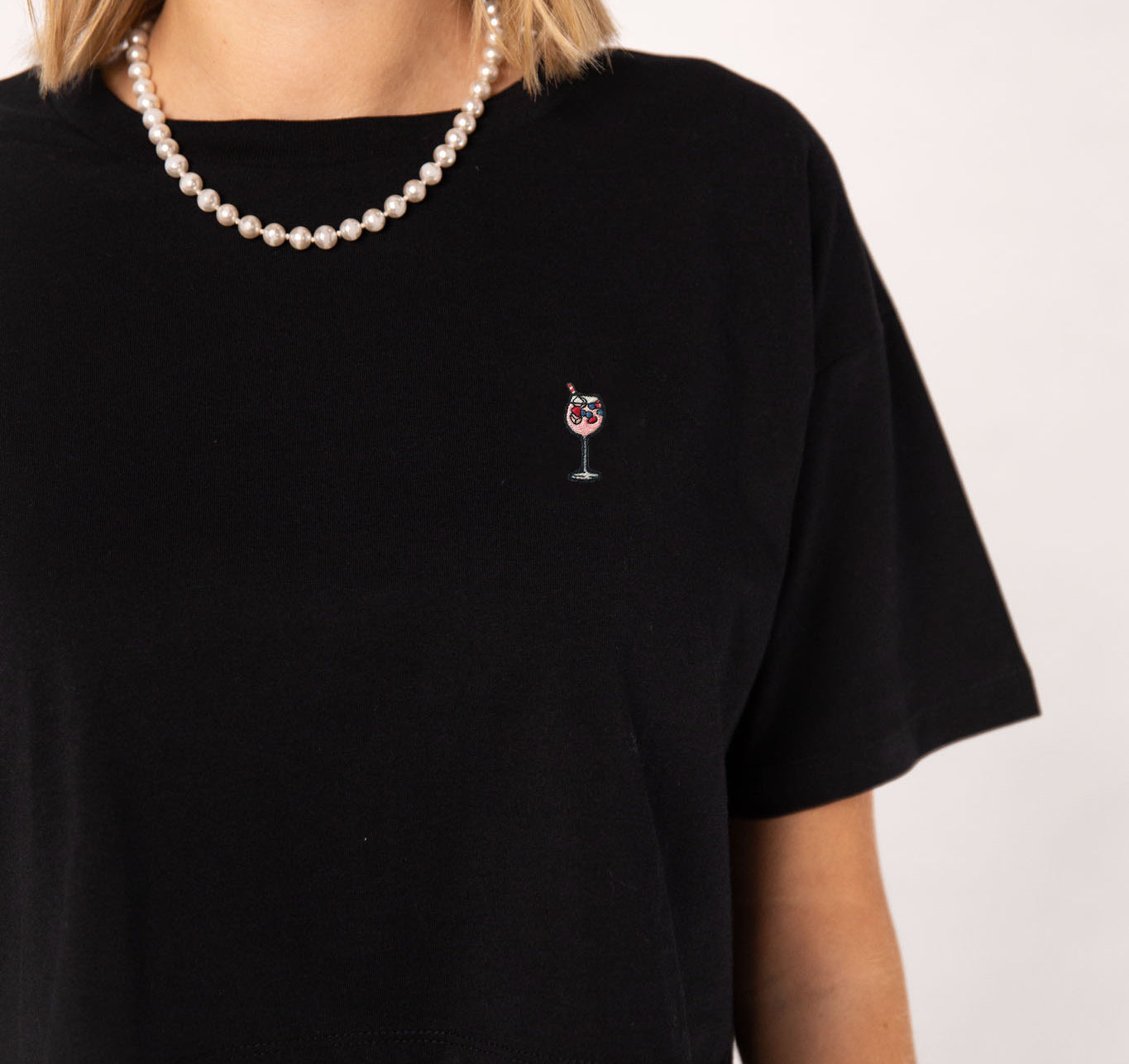 Wildberry Spritz | Besticktes Bio Baumwoll Cropped T-Shirt