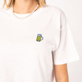 Maßkrug | Besticktes Bio Baumwoll Cropped T-Shirt