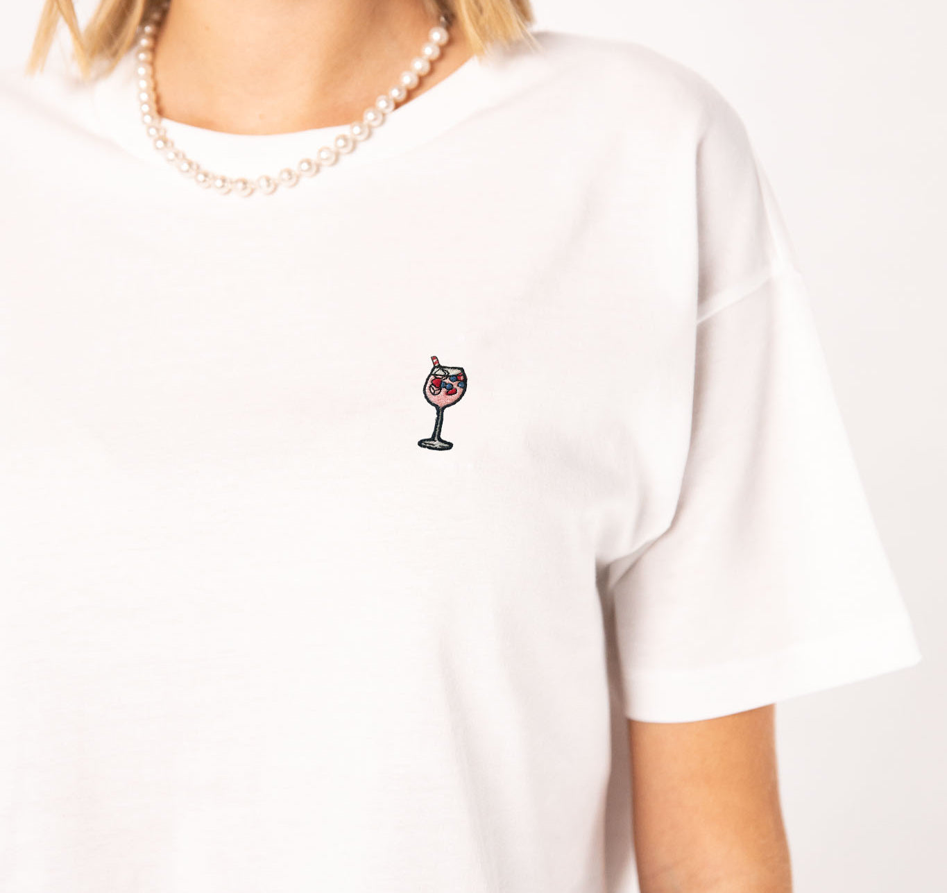 Wildberry Spritz | Besticktes Bio Baumwoll Cropped T-Shirt