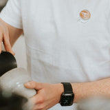 Flat White | Besticktes Bio Baumwoll Unisex T-Shirt