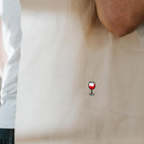 Glass of red | Embroidered Organic Cotton Bag
