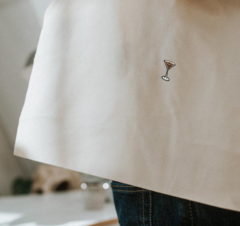 Espresso Martini| Embroidered organic cotton bag