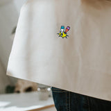 Small knocker | Embroidered organic cotton bag