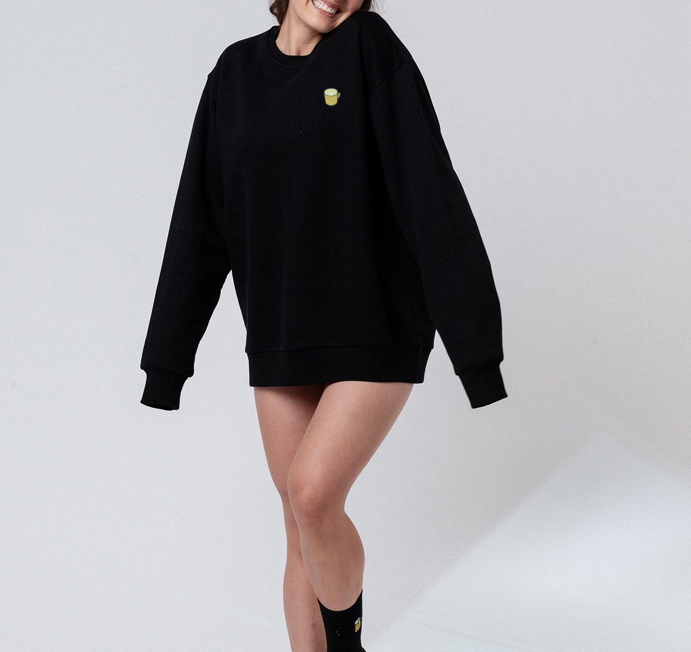 Matcha Latte  | Bestickter Bio-Baumwoll Unisex Pullover