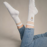 Latte Macchiato | Bestickte Bio Baumwoll Socken