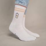 Latte Macchiato | Bestickte Bio Baumwoll Socken
