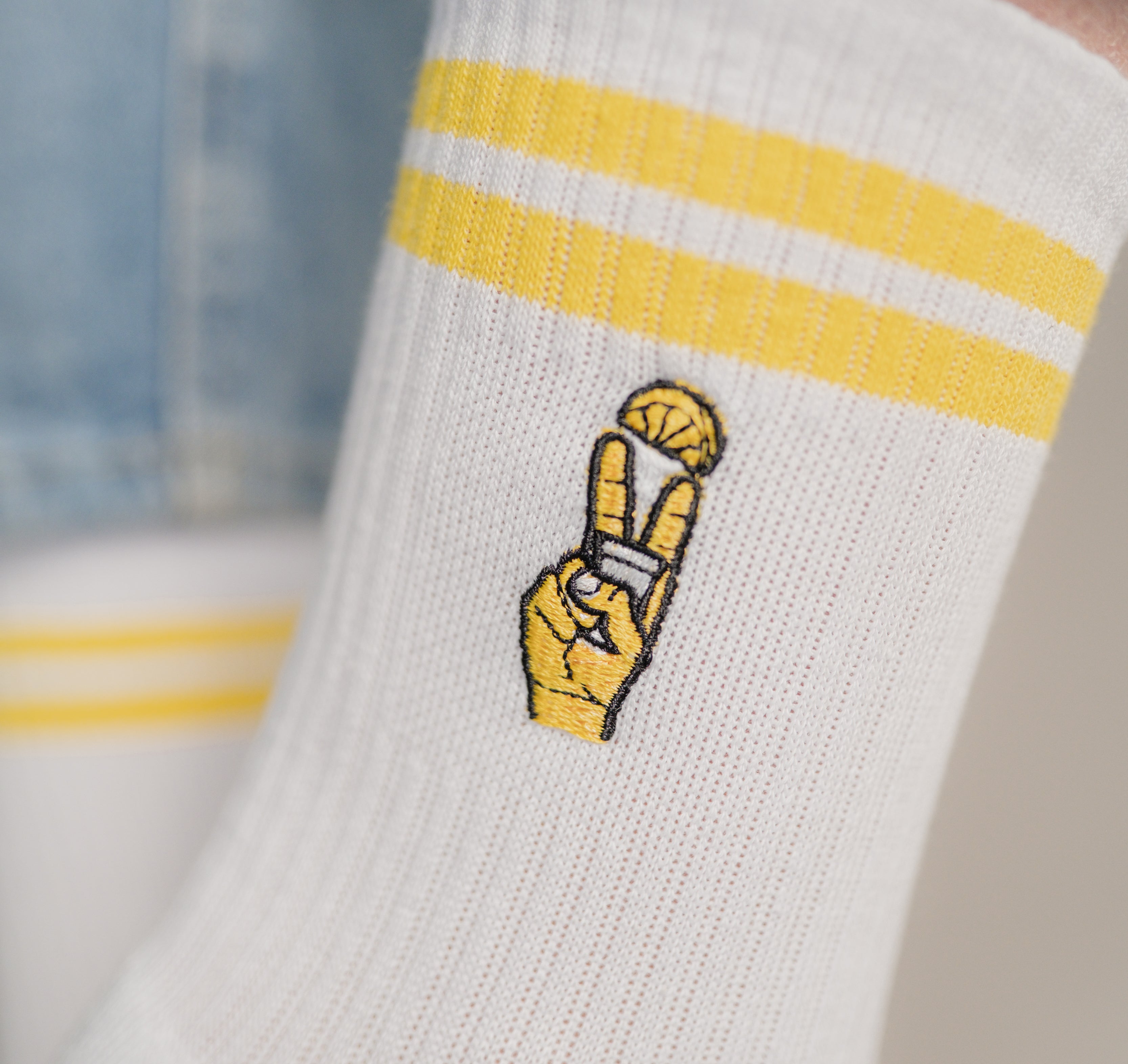 Tequila Shot | Embroidered organic cotton socks