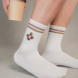 Coffee Beans | Embroidered organic cotton socks
