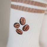 Coffee Beans | Embroidered organic cotton socks