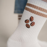 Coffee Beans | Embroidered organic cotton socks