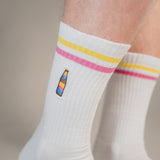 Cola Mix | Embroidered organic cotton socks